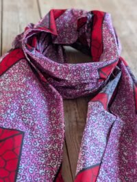 EDS045 - Foulard/Echarpe - Colibri Rouge - 2 EDS045 - Foulard/Echarpe - Colibri Rouge - 2