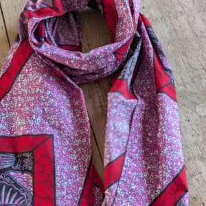EDS045 - Foulard/Echarpe - Colibri Rouge