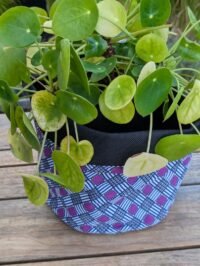 P-EDI012 - Cache pot/Panier multiusage - Purple Grid - 7